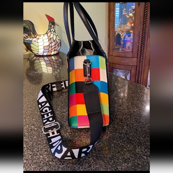 NWT Karl Lagerfeld Maybelle Satchel Multi Color - Picture 3 of 9